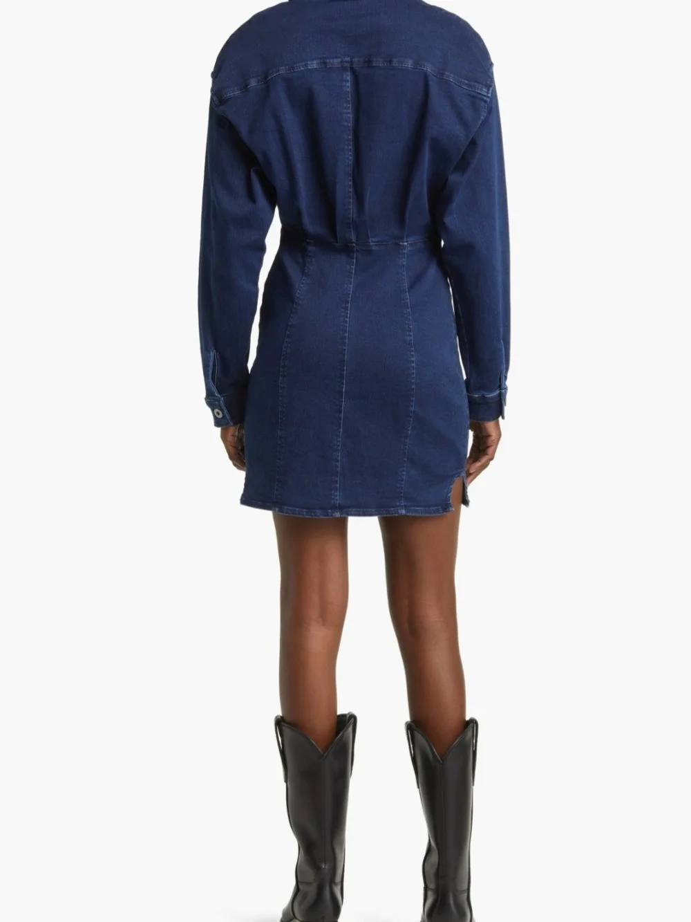 Free People Amber Denim Shirt Dress Size 2 NWT Button Front Long Sleeve Mini FP - Picture 8 of 14